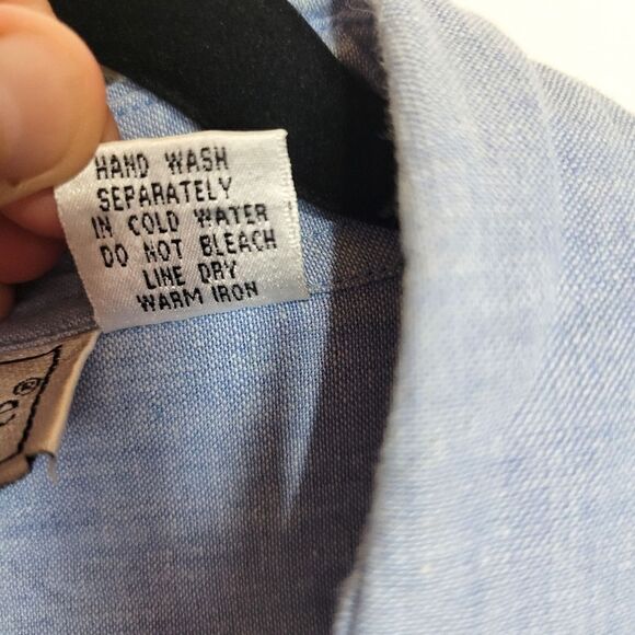 Vintage Fitting Image Applique Embroidered Bear Beach Button Up Shirt - Picture 5 of 6